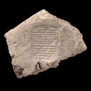 Ziegelfragment mit gestempelter Bauinschrift