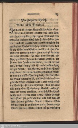 Dreyzehnter Brief