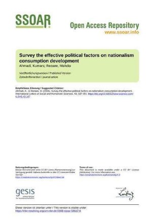 Survey the effective political factors on nationalism consumption development