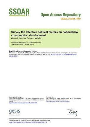 Survey the effective political factors on nationalism consumption development