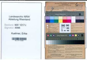 Entnazifizierung Erika Kuehner , geb. 09.03.1910 ()