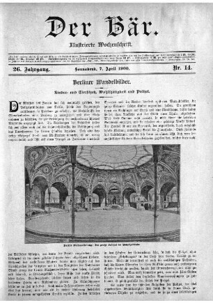 Sonnabend, 7. April 1900 Nr, 14