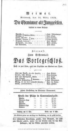Die Ehemänner als Junggesellen