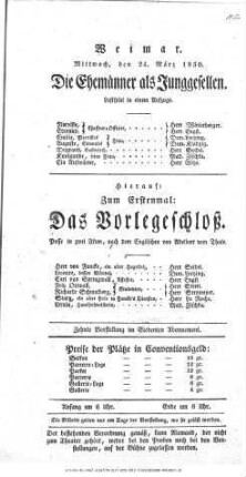 Die Ehemänner als Junggesellen