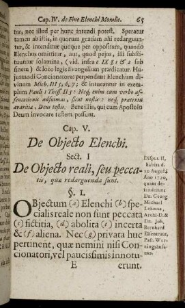 Cap. V. De Objecto Elenchi.