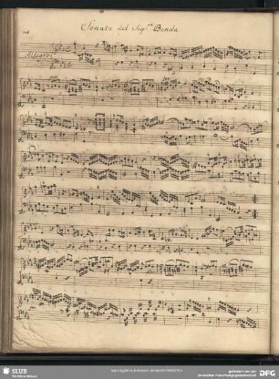 Sonata [c] ... [G.] Benda