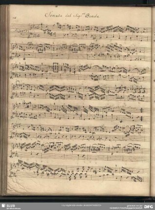 Sonata [c] ... [G.] Benda