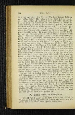 Friedrich Fröbel, der Kindergärtner