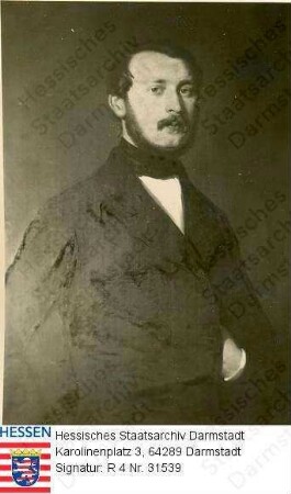 Verdier de la Blaquière, Oskar Dr. med. (1819-1881) / Porträt, stehend, Halbfigur, leicht linksgewandt, vorblickend