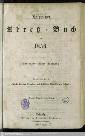 35.1856: Leipziger Adreß-Buch