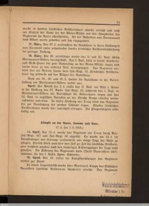 Kämpfe an der Ancre, Somme und Avre