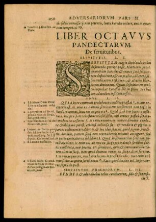 Liber Octavus Pandectarum.
