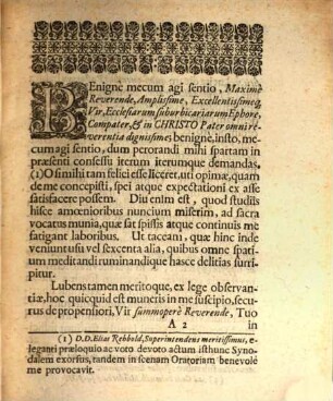 Dissertatio de Beneficiis atque Privilegiis Pastorum