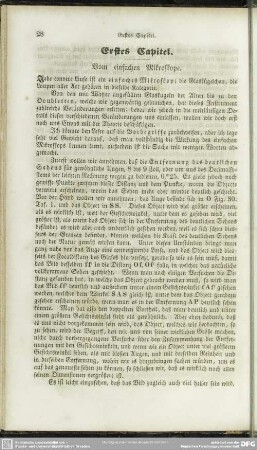 Erstes Capitel. Vom einfachen Mikroskope