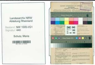 Entnazifizierung Maria Schulz , geb. 09.03.1907 (Sekretaerin)