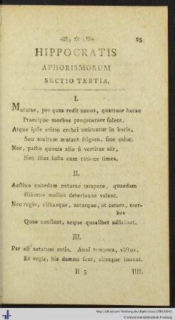 Sectio Tertia.