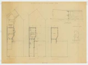 Haus Oetker Kurfürstendamm 228 / Augsburger Straße 35, Berlin-Charlottenburg: Lageplan 1:500, Grundrisse, Schnitt 1:100