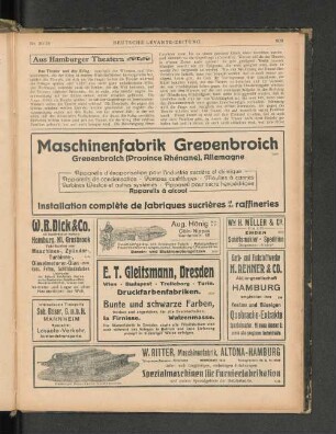 Aus Hamburger Theatern