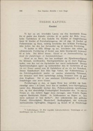 Tredie Kapitel. Geniet