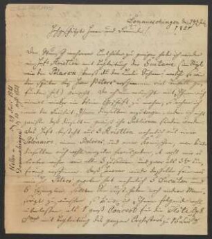 Brief an B. Schott's Söhne : 29.07.1821