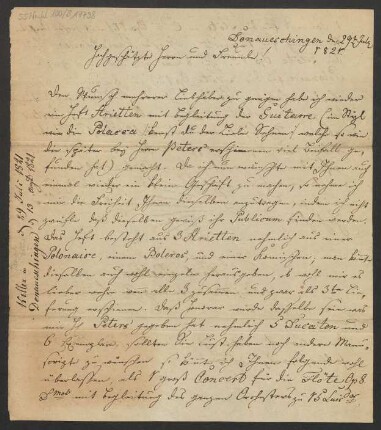 Brief an B. Schott's Söhne : 29.07.1821