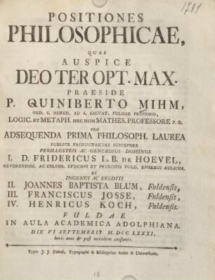 Positiones philosophicae