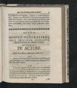 Membrum I. De Actore.