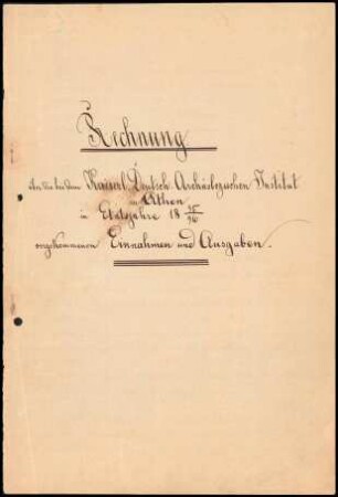 Abrechnung 1895/1896
