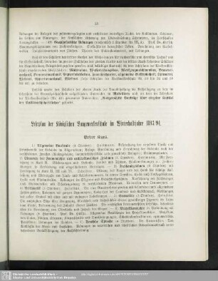 Lehrplan der Königlichen Baugewerkenschule