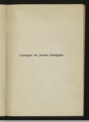 Leistungen der privaten Arbeitgeber