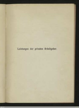 Leistungen der privaten Arbeitgeber