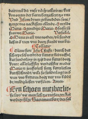 Eyn schoen nutzbarliche lere/ wie man sich tzo untfangen dat werdige hilge Sacrament bereyden sal