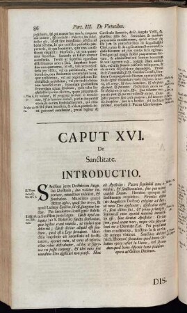 Caput XVI. De Sanctitate.