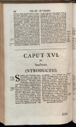 Caput XVI. De Sanctitate.