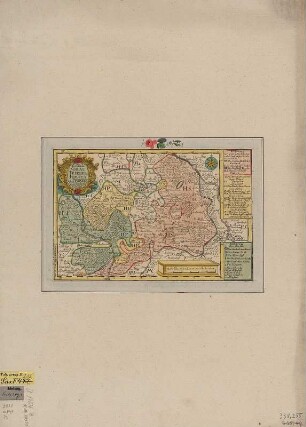 Karte der Gegend um Sorau, Forst, Pförten und Triebel im heutigen Polen, ca. 1:180 000, Kupferstich, vor 1750