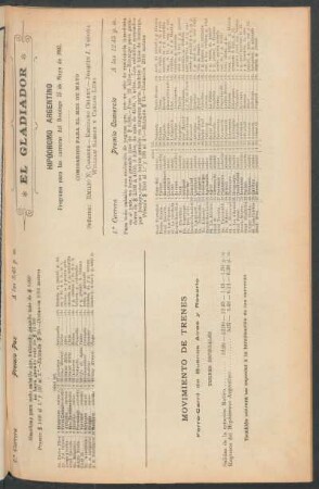 Hipódromo Argentino - Programa para las carreras del domingo 25 de mayo de 1902
