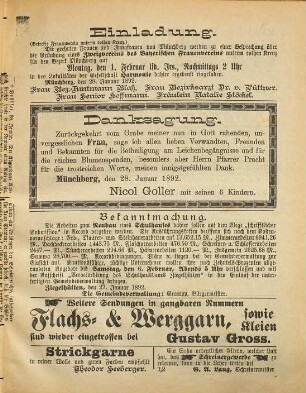 Amts-Blatt für das Bezirksamt Münchberg. 1892