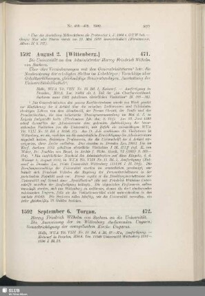 471. 1592, August 2. [Wittenberg]
