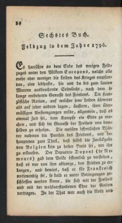 Feldzug in dem Jahre 1796.
