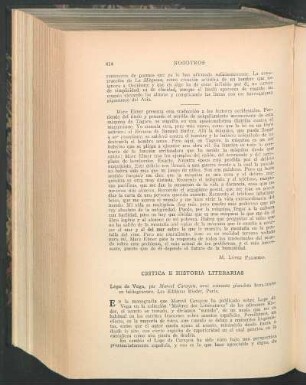 Crítica e historia literarias