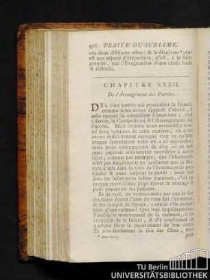 Chapitre XXXII. De l'arrangement des paroles.