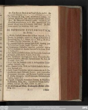 [XLI.] De Potestate Ecclesiastica.