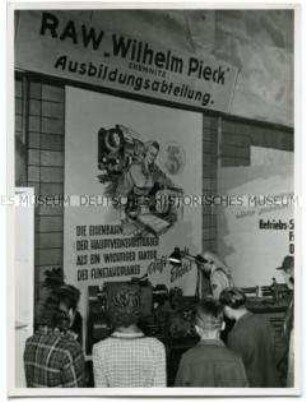 Ausbildungsabteilung im Reichsbahnausbesserungswerk (RAW) "Wilhelm Pieck" in Chemnitz
