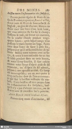 Boisson contre l'inflammation des soulphres