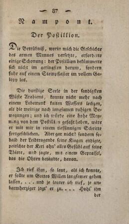 Rampont. Der Postillion