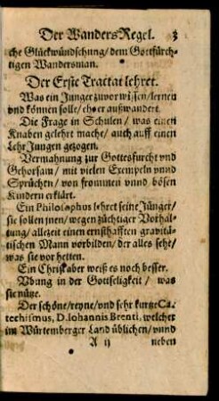 Der Erste Tractat lehret.