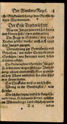 Der Erste Tractat lehret.