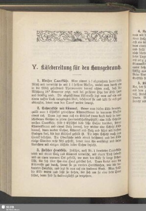 Y. Käsebereitung für den Hausgebrauch