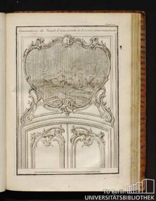 Planche 215. Decoration du haute d'une porte et de son couronnement.