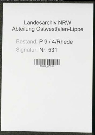 Namensverzeichnis Rhede, Sterbefälle